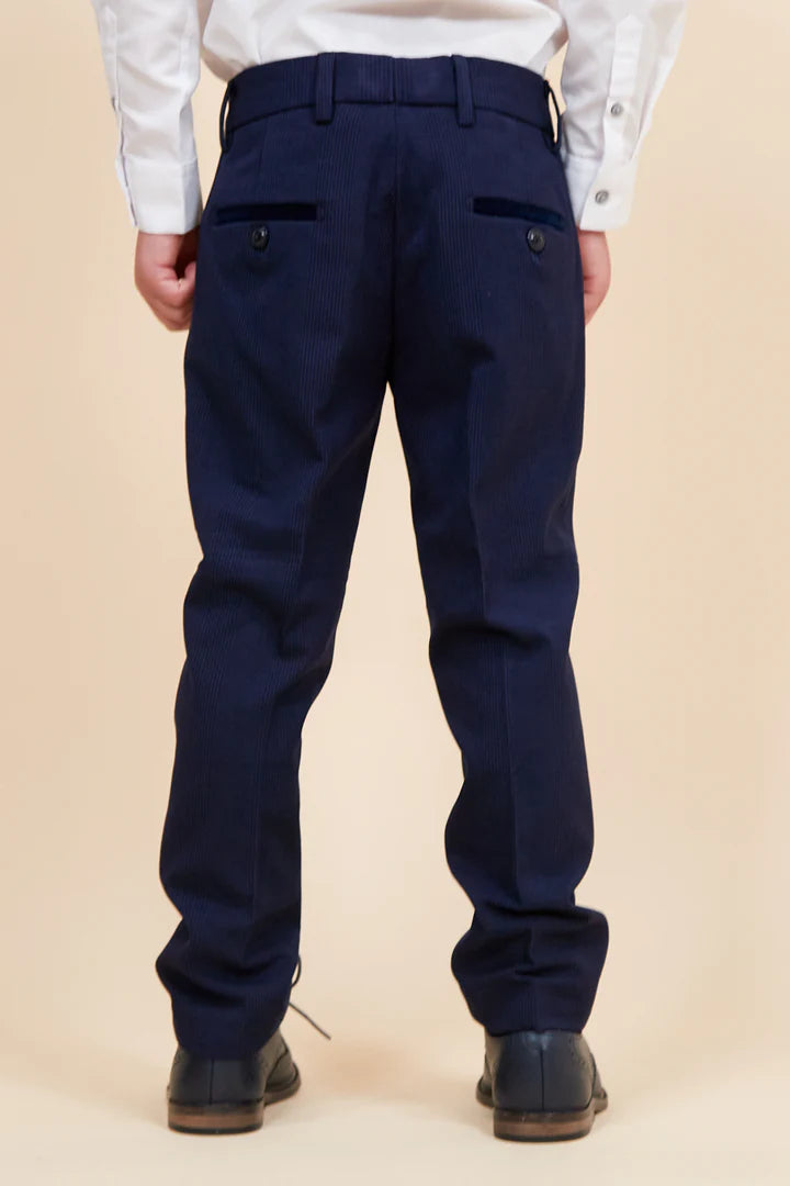 Bromley Children's Navy Check Print Three Piece Suit