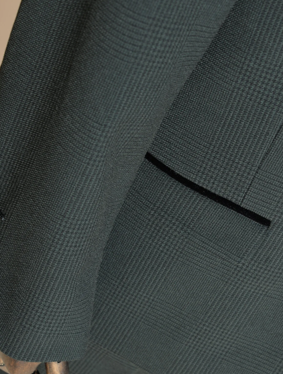 Bromley Children's Olive Check Print Three Piece Suit
