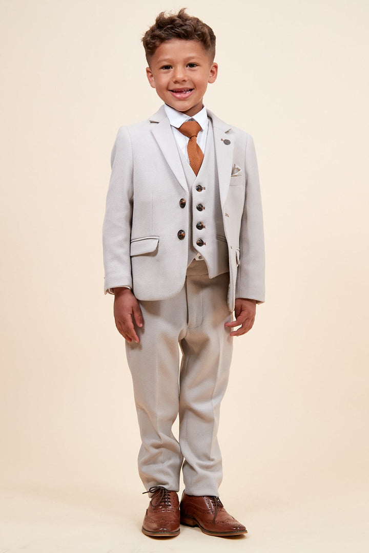 HM5 Children's Beige Tailored Three Piece Suit