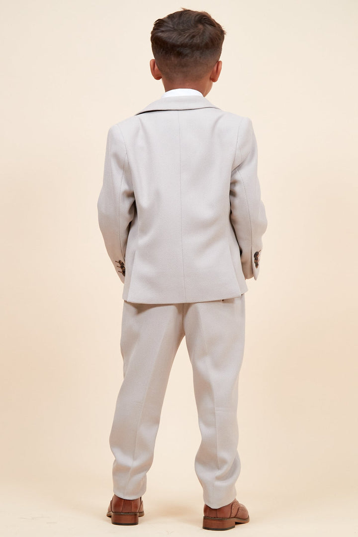 HM5 Children's Beige Tailored Three Piece Suit