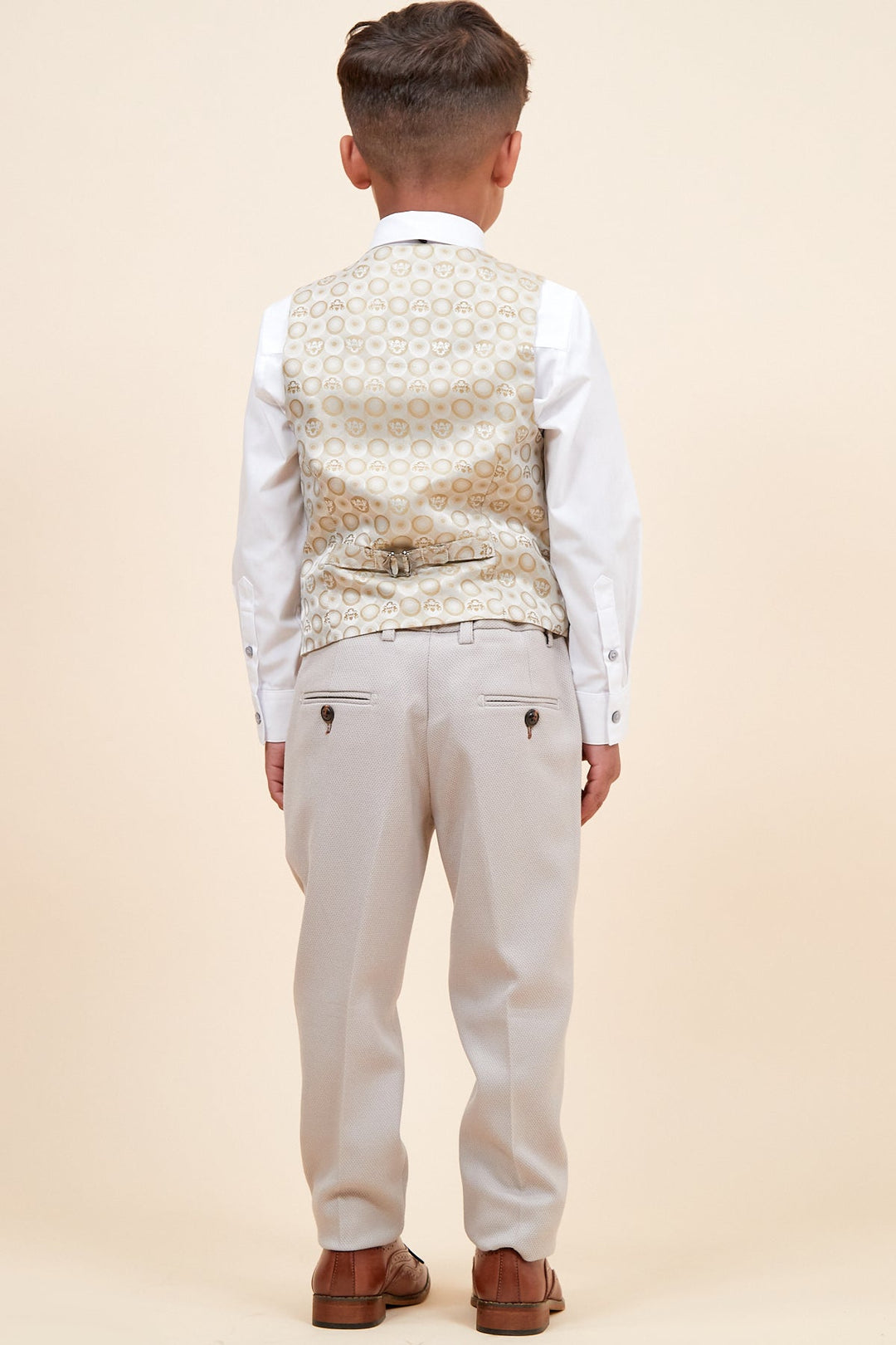 HM5 Children's Beige Tailored Three Piece Suit