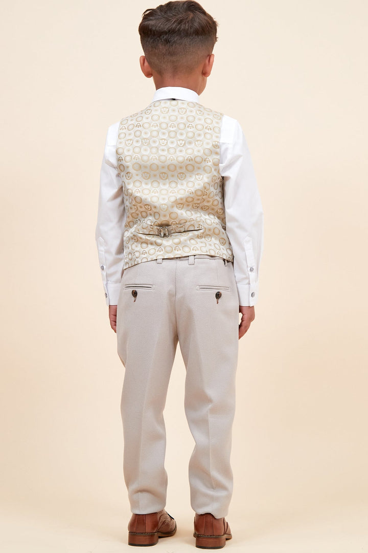 HM5 Children's Beige Tailored Three Piece Suit