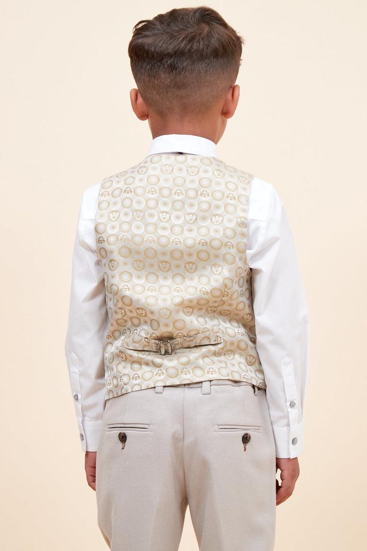 HM5 Children's Beige Tailored Three Piece Suit
