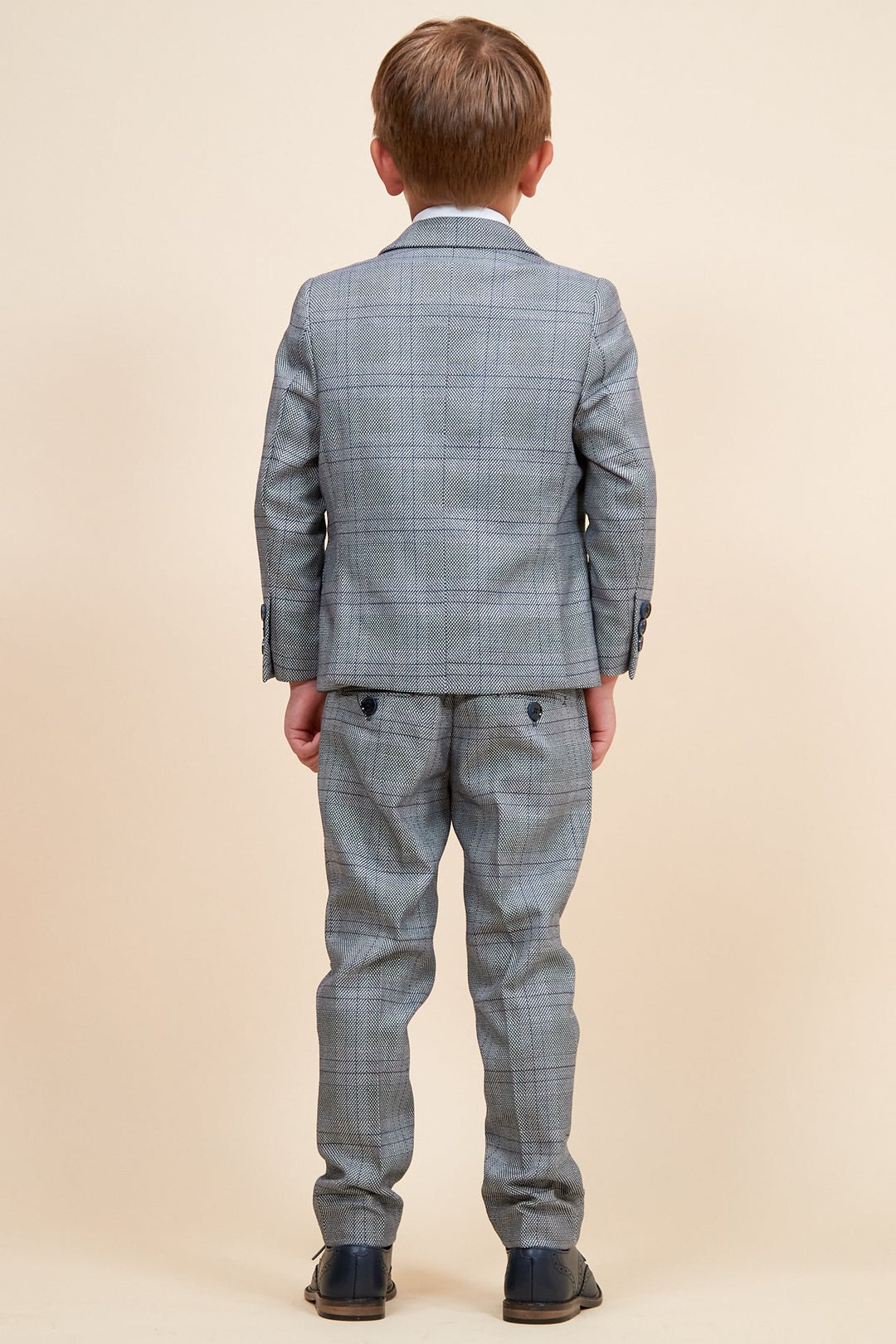 Jerry Children's Grey Check Three Piece Suit