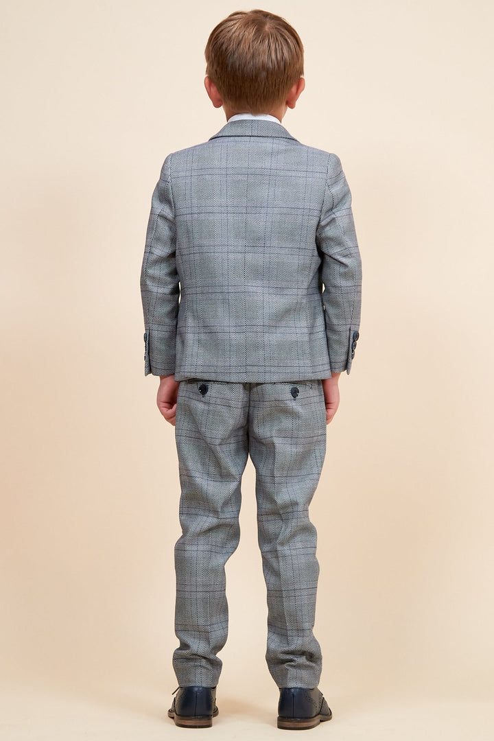Jerry Children's Grey Check Three Piece Suit
