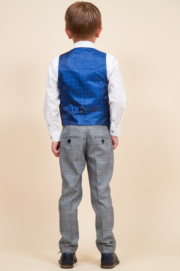 Jerry Children's Grey Check Three Piece Suit