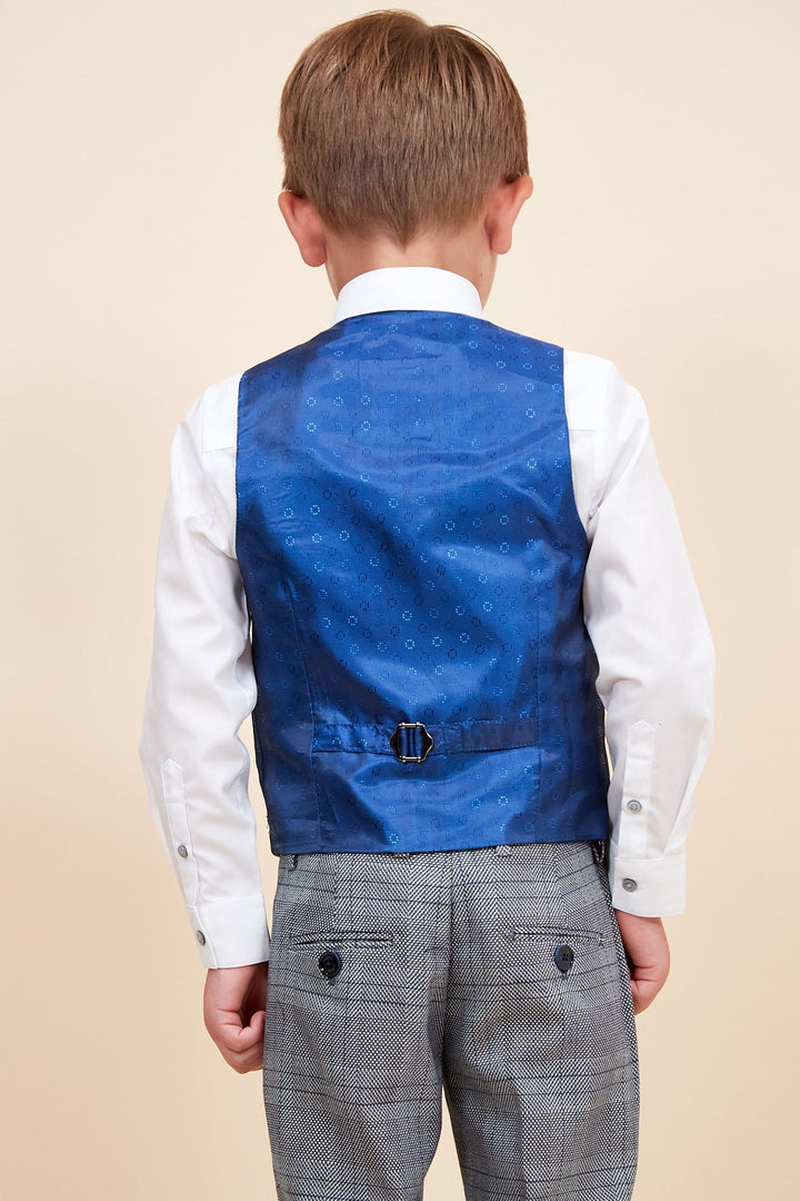 Jerry Children's Grey Check Three Piece Suit