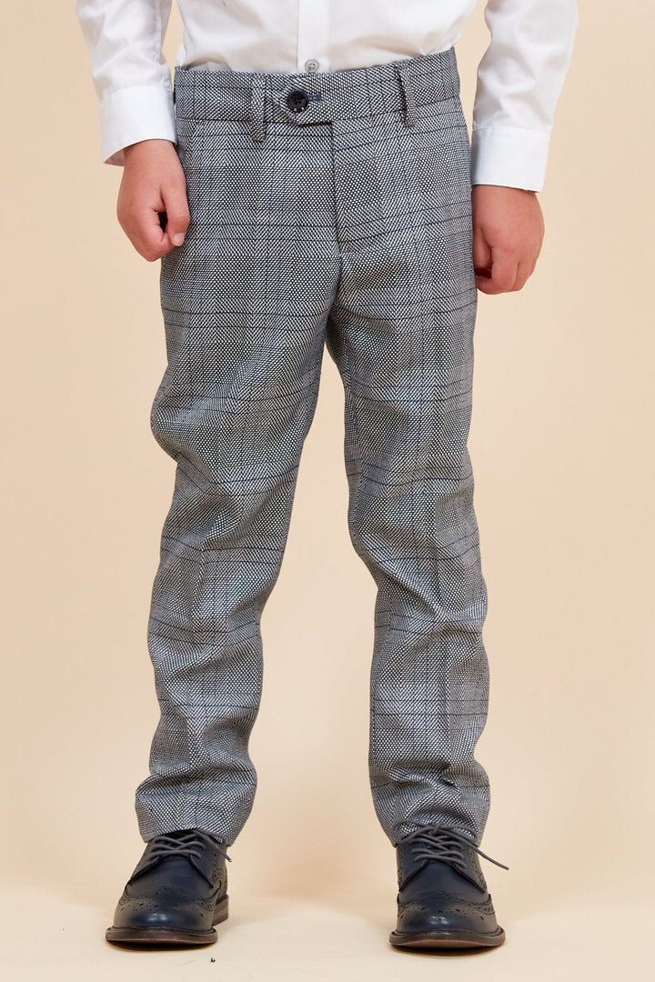 Jerry Children's Grey Check Three Piece Suit