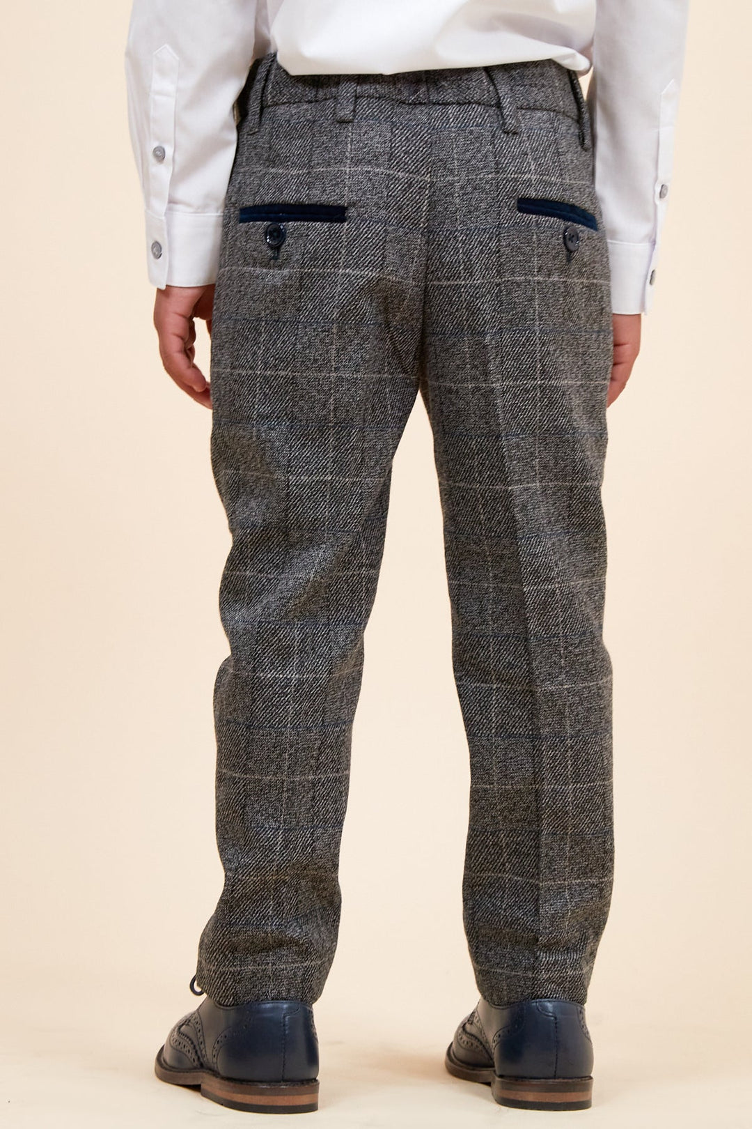 Scott Children's Grey Check Three Piece Suit