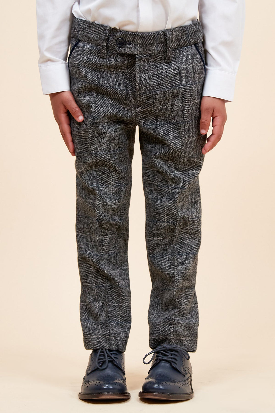 Scott Children's Grey Check Three Piece Suit