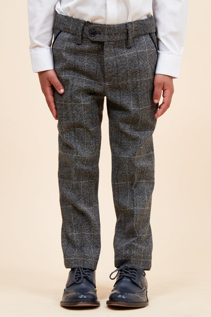 Scott Children's Grey Check Three Piece Suit