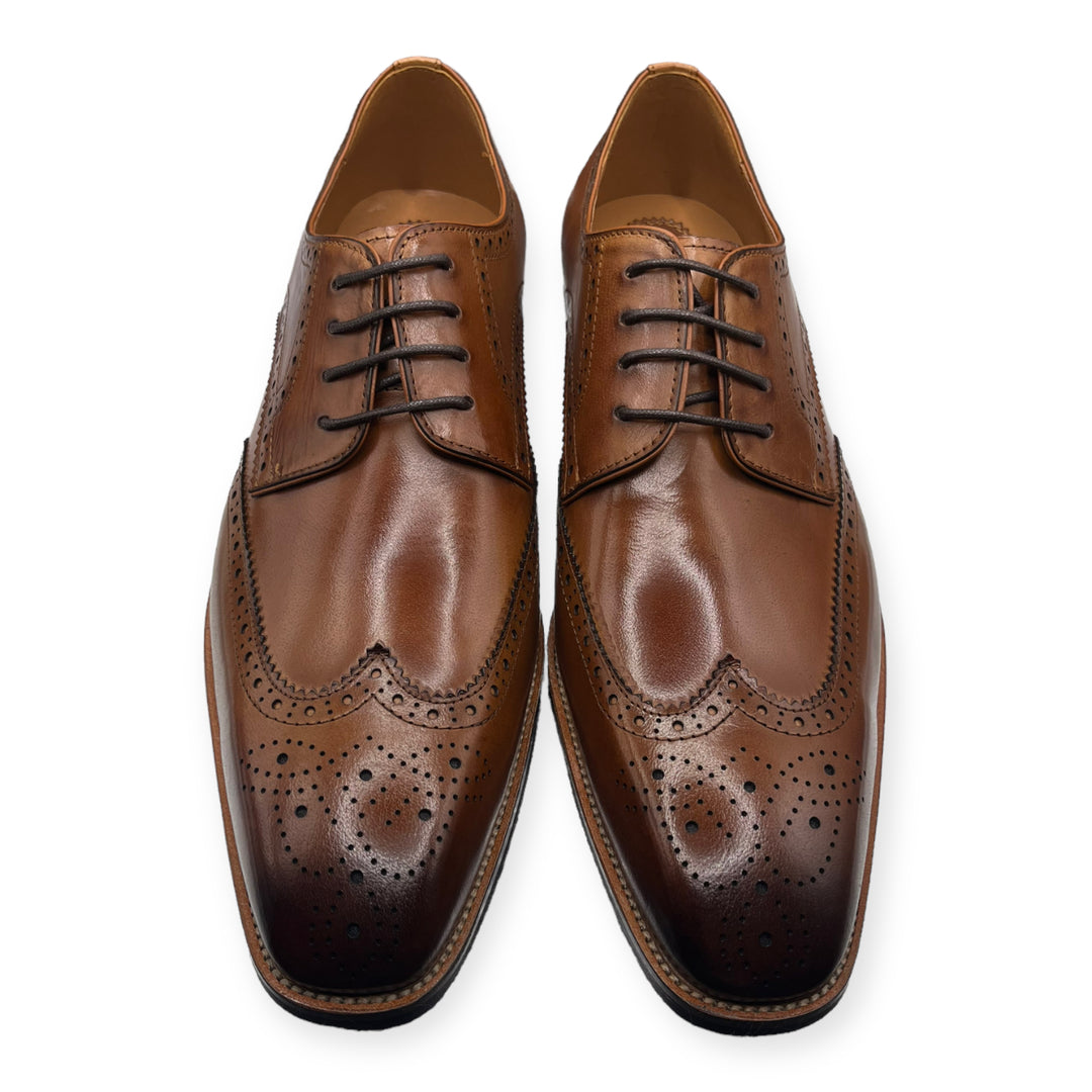 Butler Oxford Brogue Tan Shoe