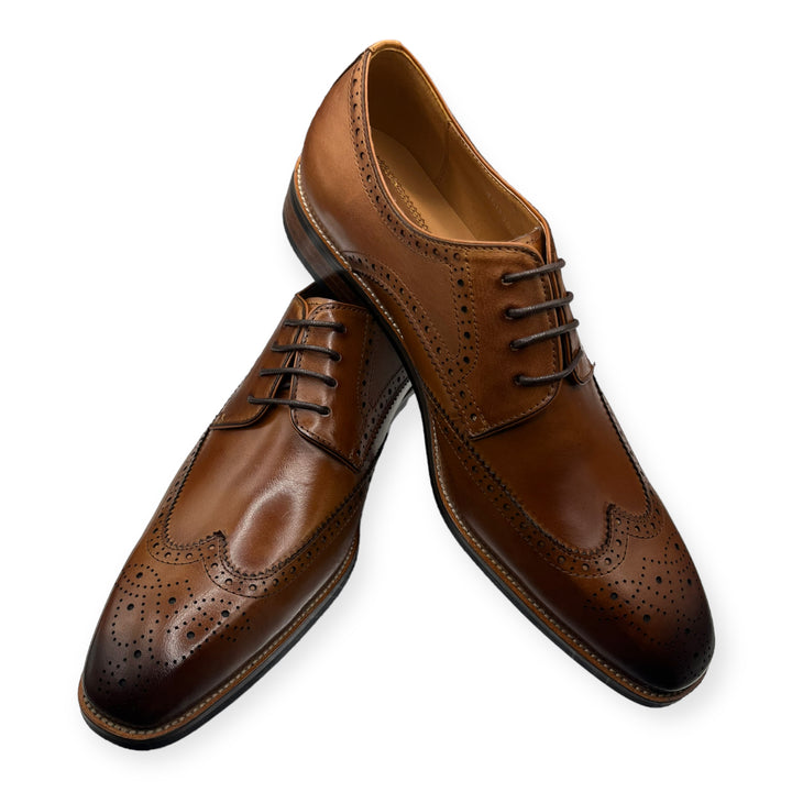 Butler Oxford Brogue Tan Shoe