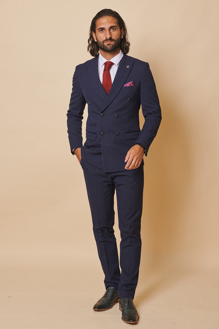 Bromley Navy Double Breasted Two Piece Suit