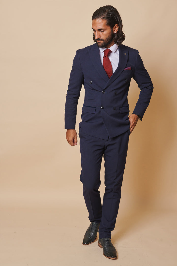 Bromley Navy Double Breasted Two Piece Suit