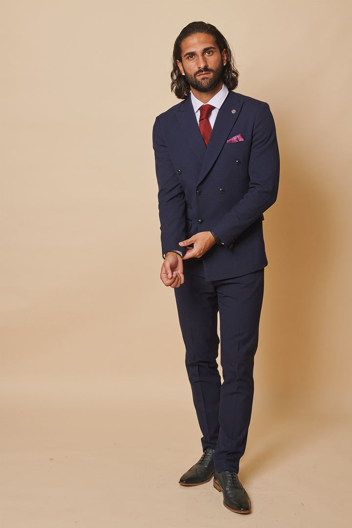 Bromley Navy Double Breasted Two Piece Suit