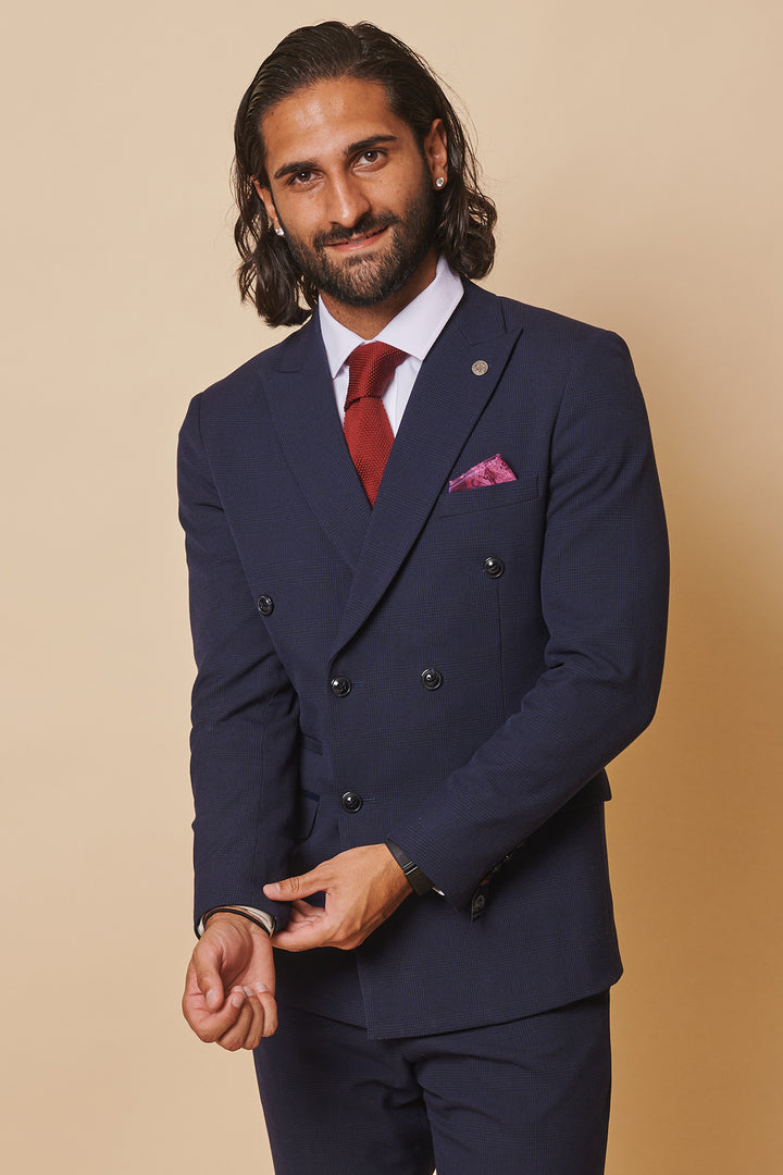 Bromley Navy Double Breasted Two Piece Suit