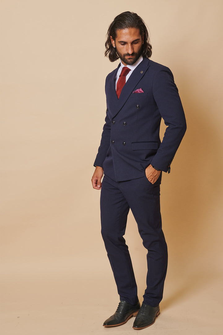 Bromley Navy Double Breasted Two Piece Suit