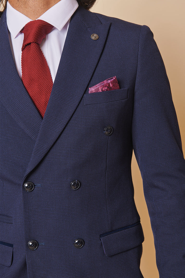 Bromley Navy Double Breasted Two Piece Suit