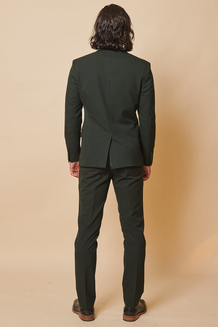 Bromley Olive Double Breasted Two Piece Suit