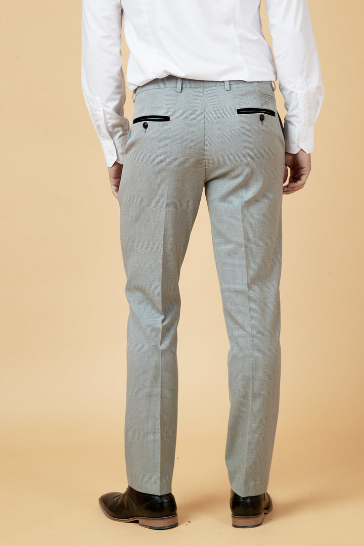 Bromley Silver Check Three Piece Suit