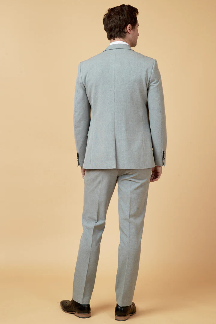 Bromley Silver Check Three Piece Suit