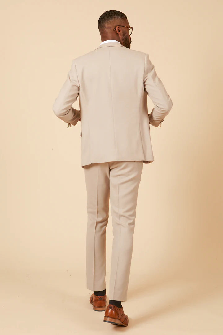 HM5 Stone Tailored Three Piece Suit