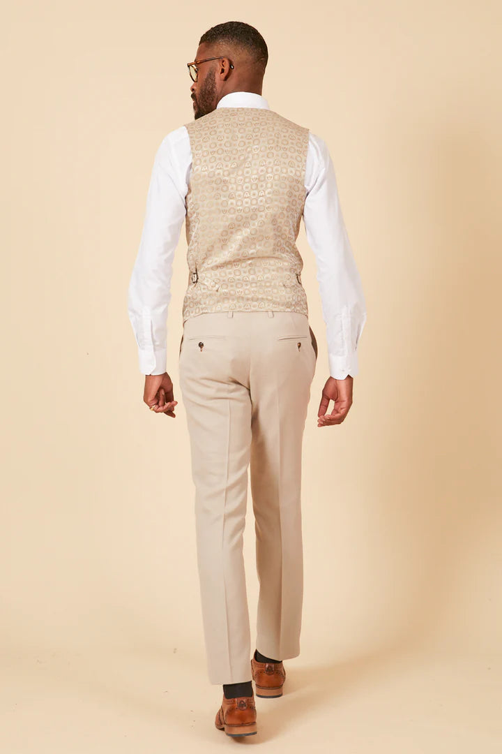 HM5 Stone Tailored Three Piece Suit