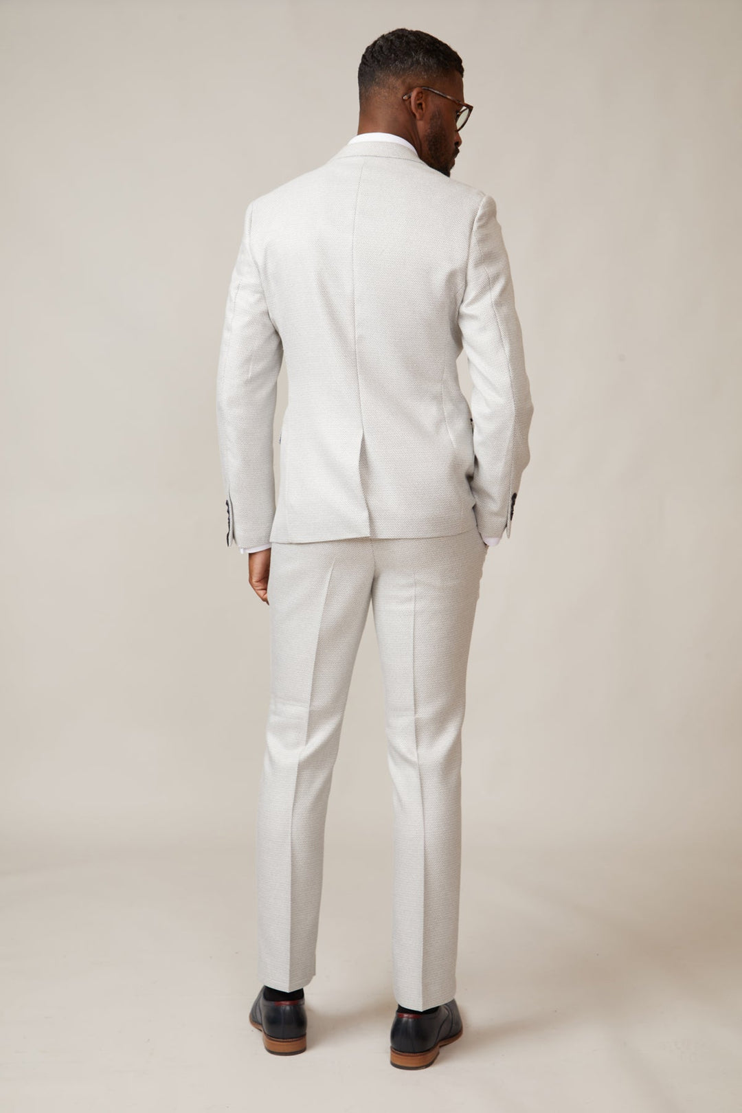 Bromley Stone Check Three Piece Suit