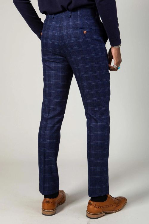 Chigwell Blue Tweed Check Three Piece Suit