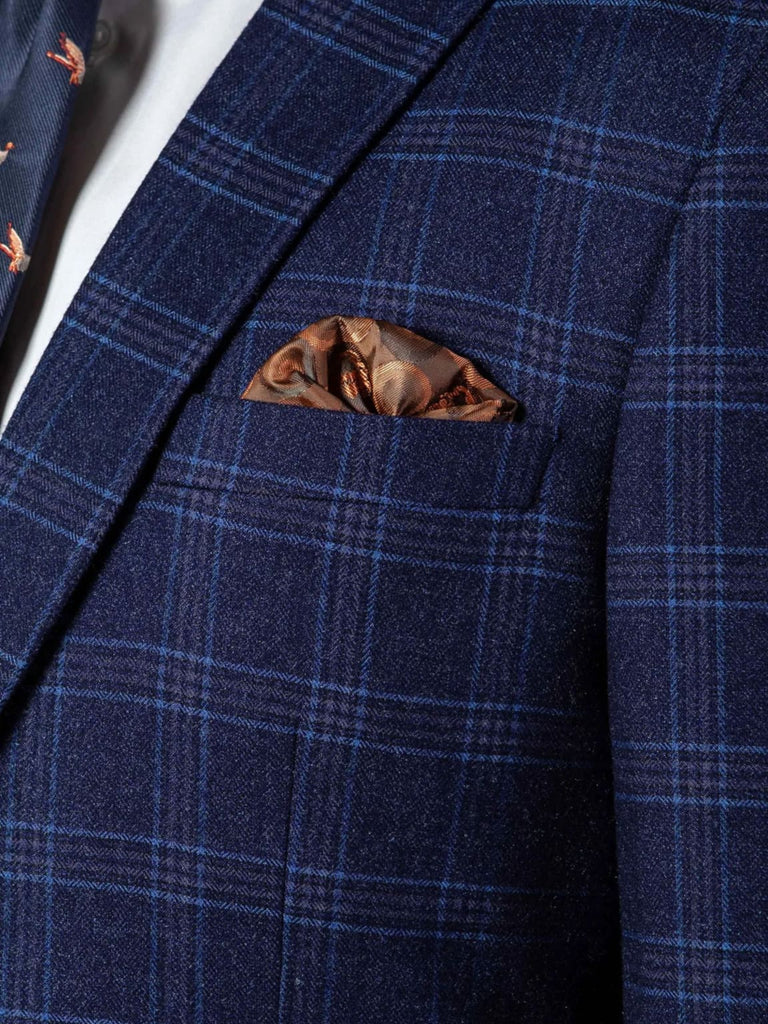 Chigwell Blue Tweed Check Three Piece Suit