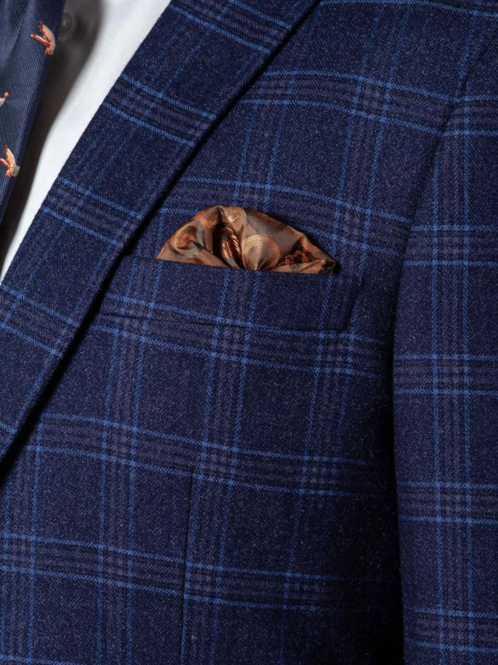 Chigwell Blue Tweed Check Three Piece Suit
