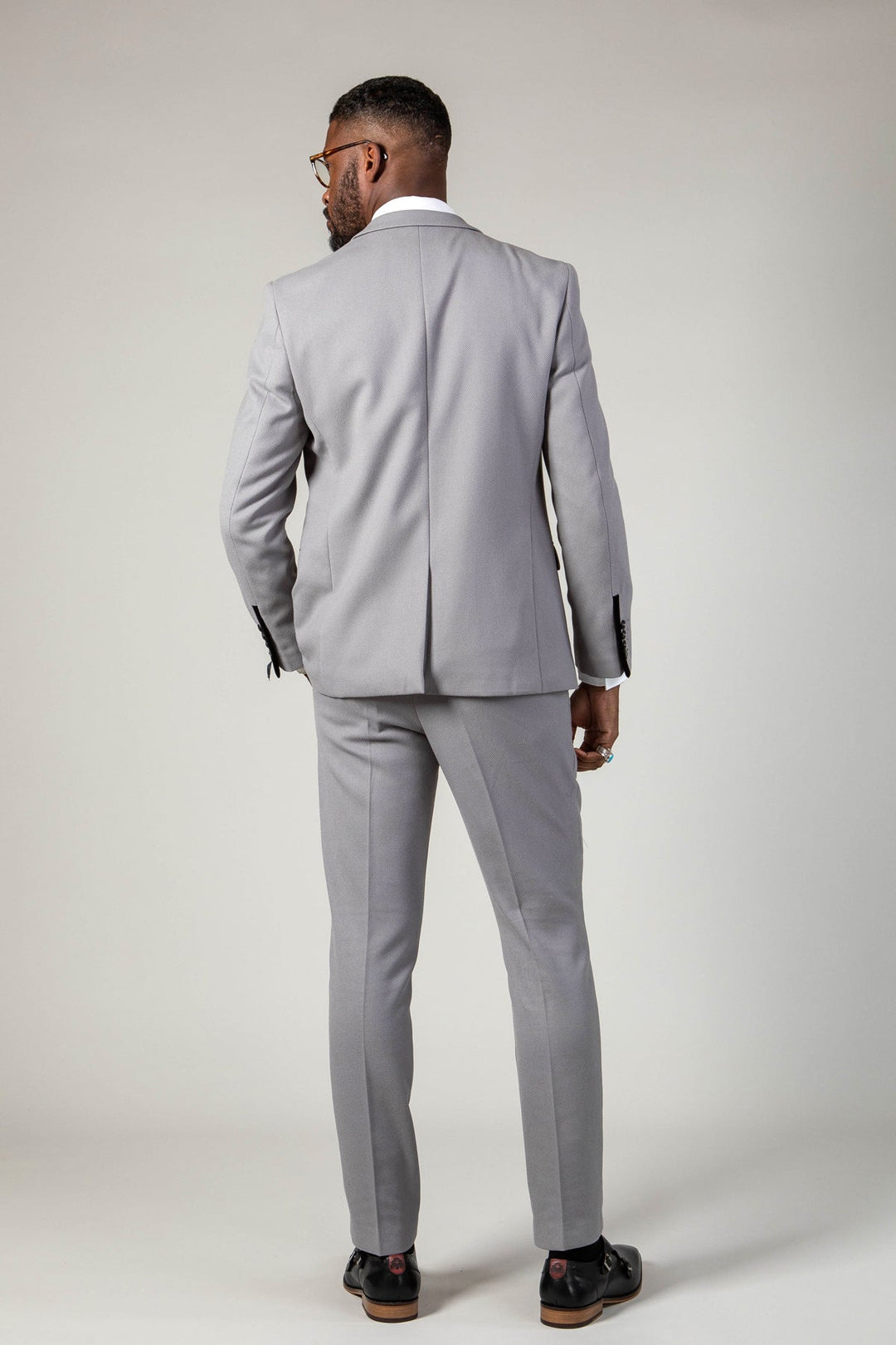 Edwin Silver Grey Notch Lapel Three Piece Suit