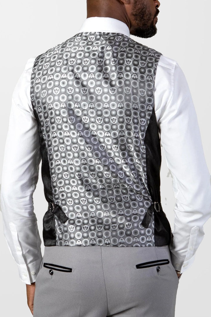 Edwin Silver Grey Notch Lapel Three Piece Suit