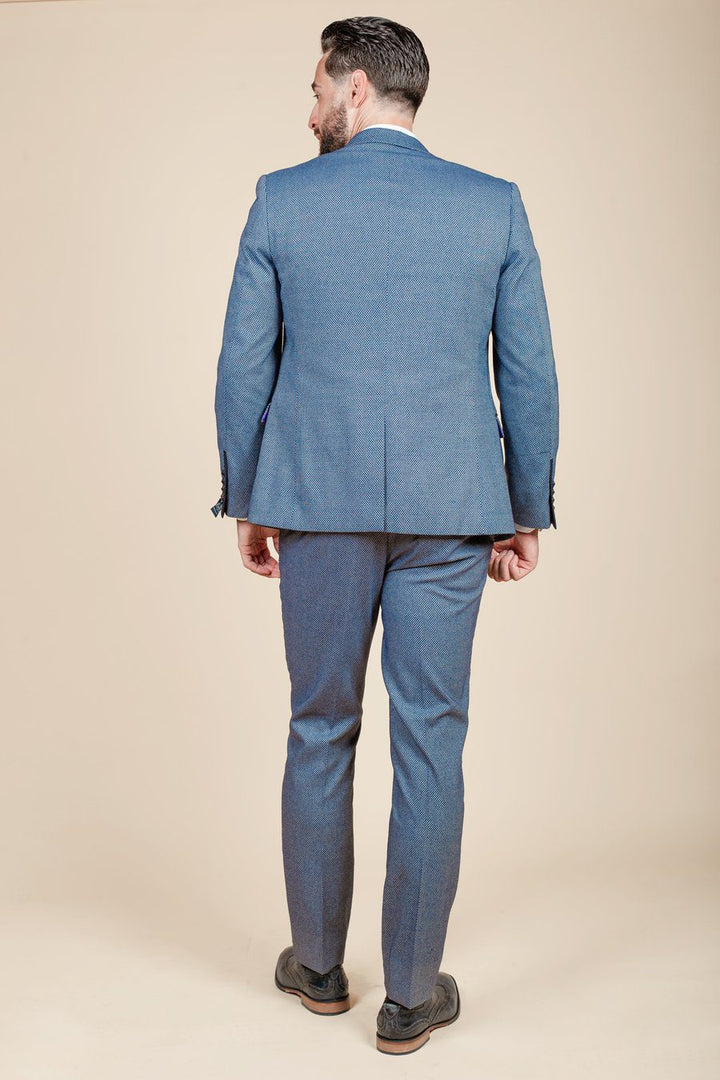 Wilson Navy Birdseye Three Piece Suit