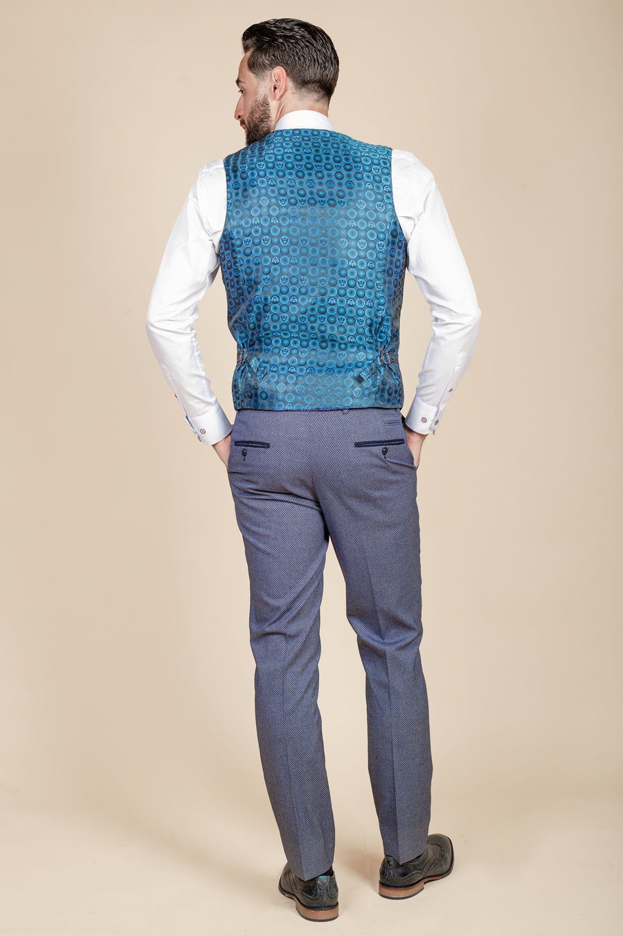 Wilson Navy Birdseye Three Piece Suit