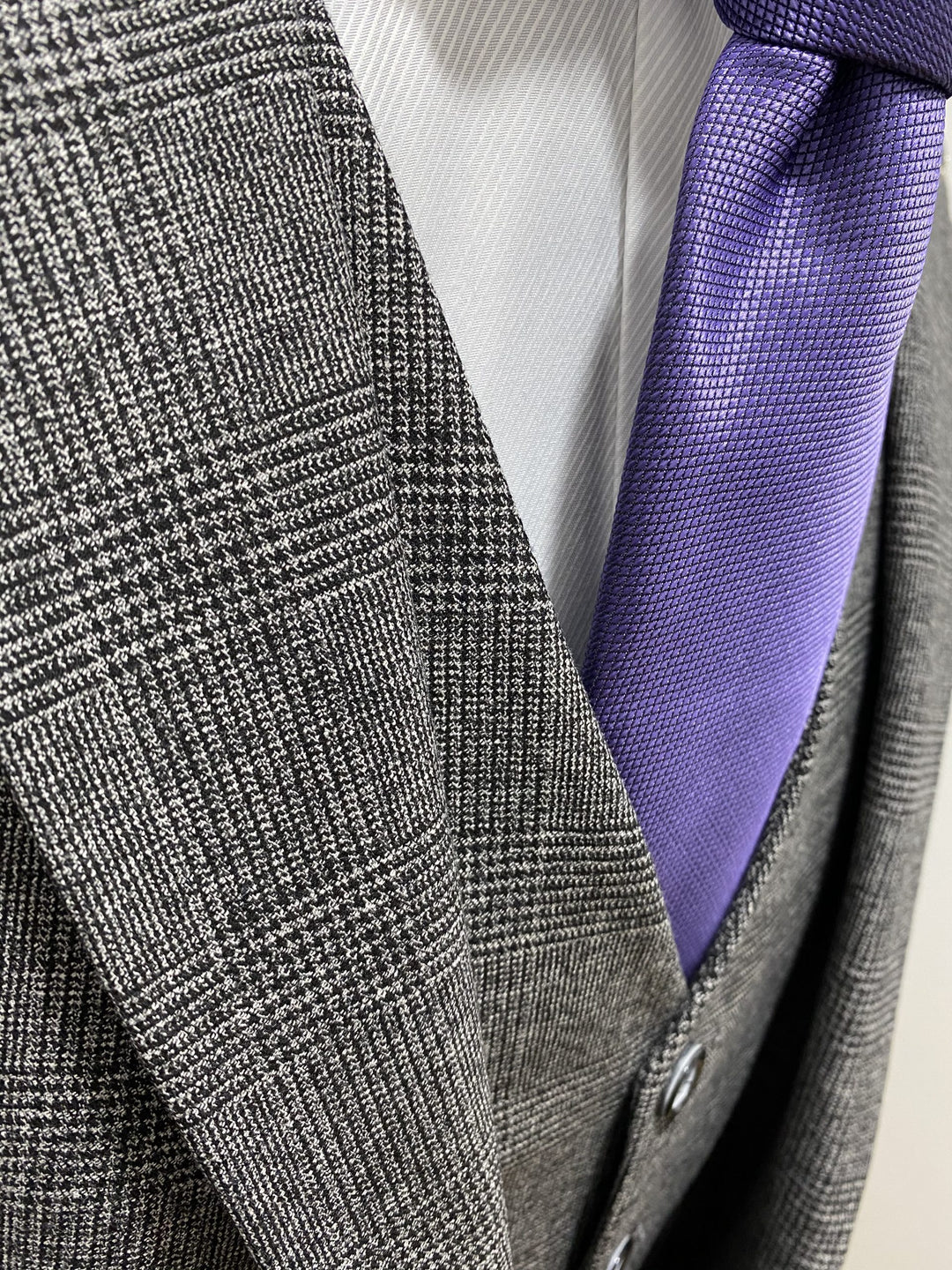 Grey Check Three Piece Suit
