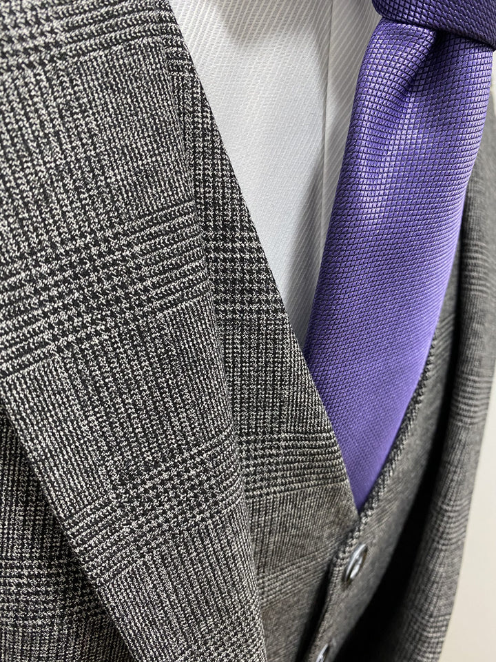 Grey Check Three Piece Suit