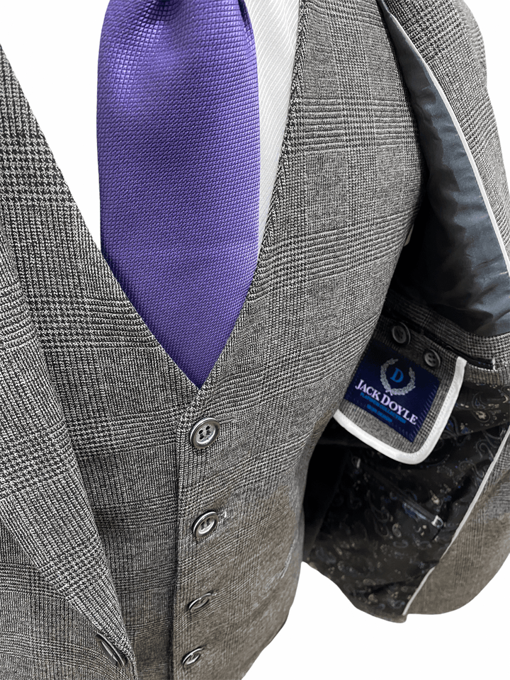 Grey Check Three Piece Suit