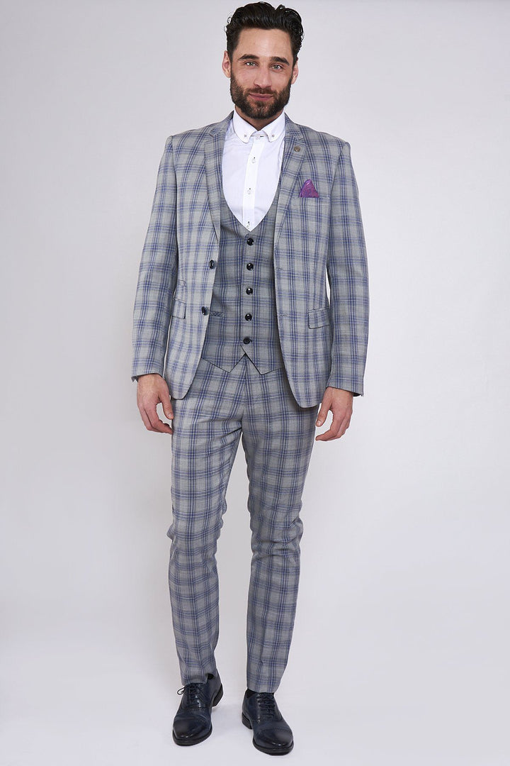Jack Grey Check Three Piece Suit
