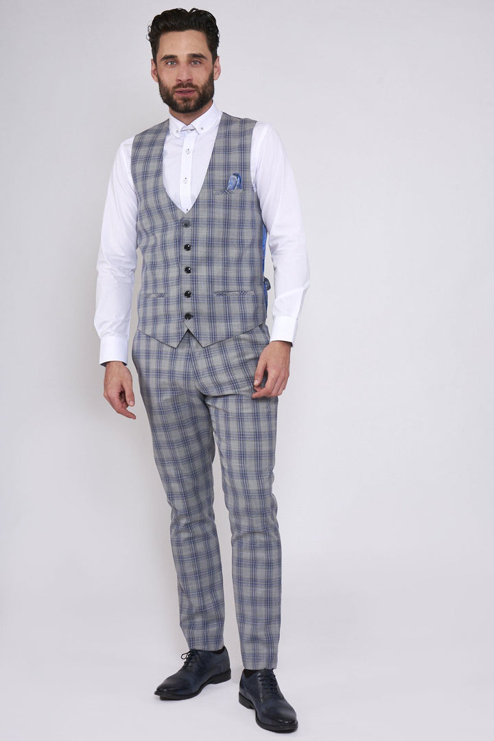 Jack Grey Check Three Piece Suit