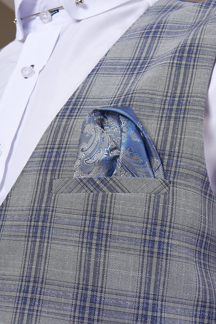 Jack Grey Check Three Piece Suit