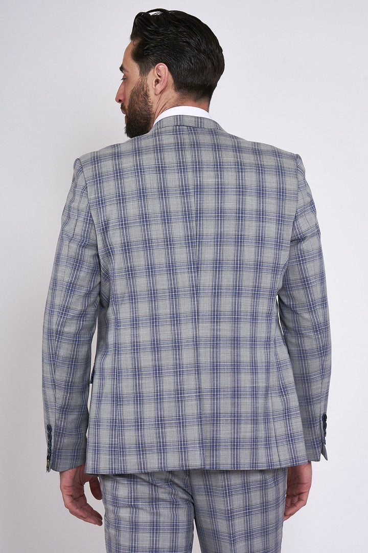 Jack Grey Check Three Piece Suit