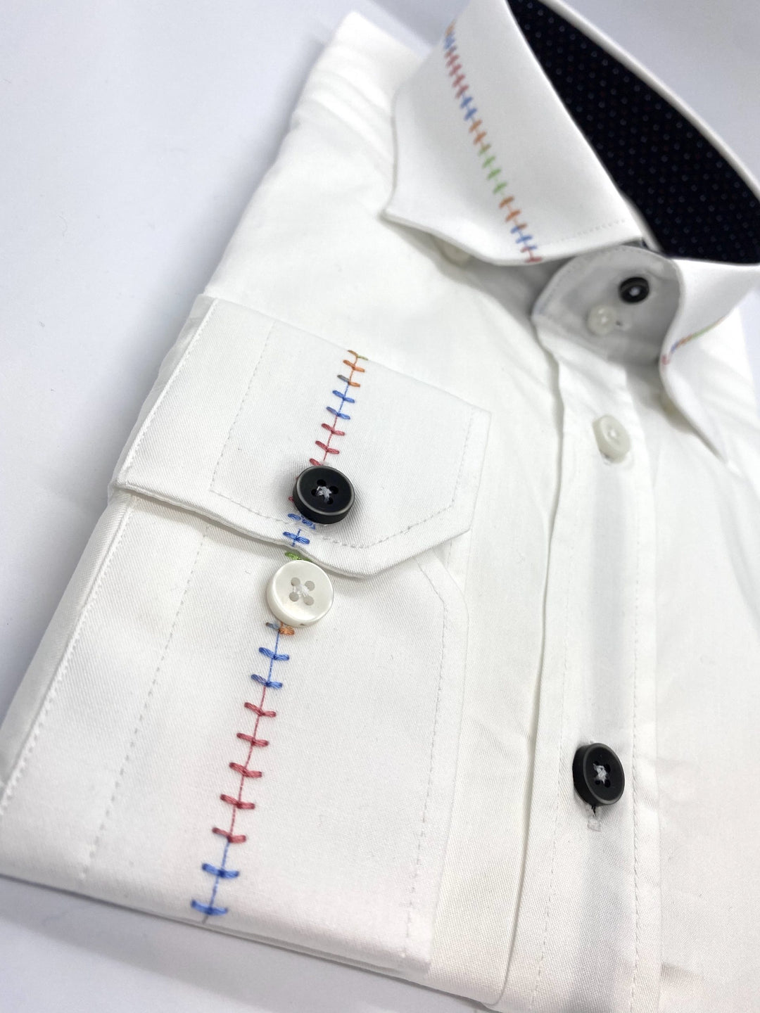Casual White Shirt With Trim