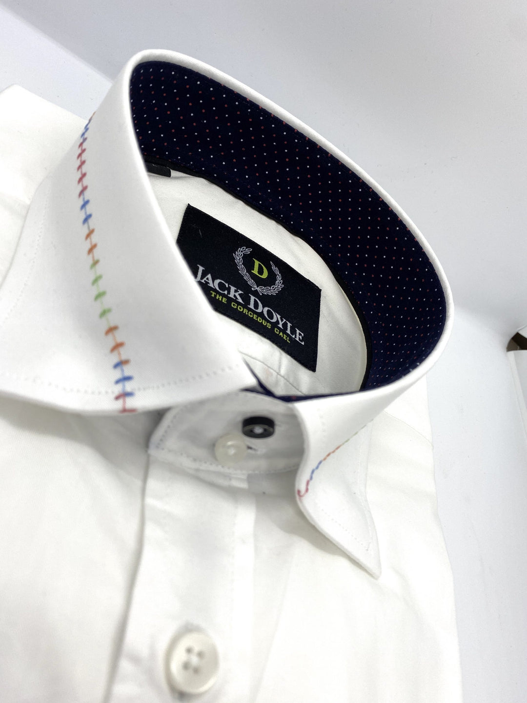 Casual White Shirt With Trim