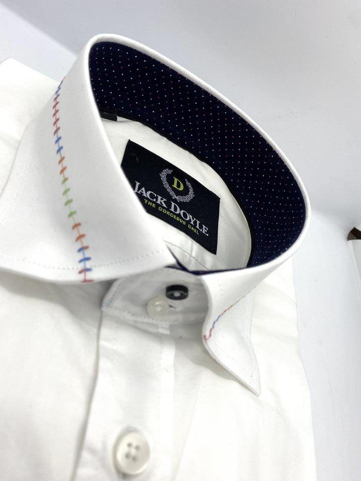 Casual White Shirt With Trim