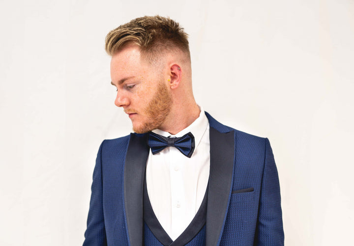 Navy Tuxedo With Contrasting Lapel
