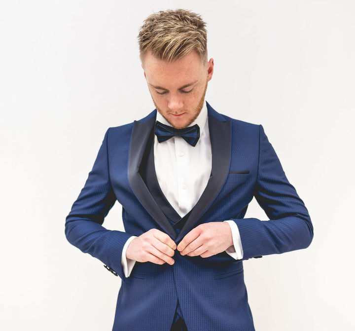 Navy Tuxedo With Contrasting Lapel