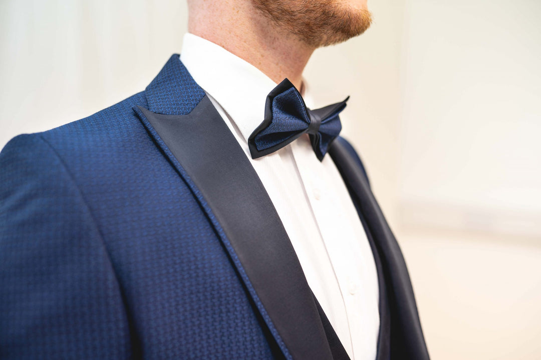 Navy Tuxedo With Contrasting Lapel