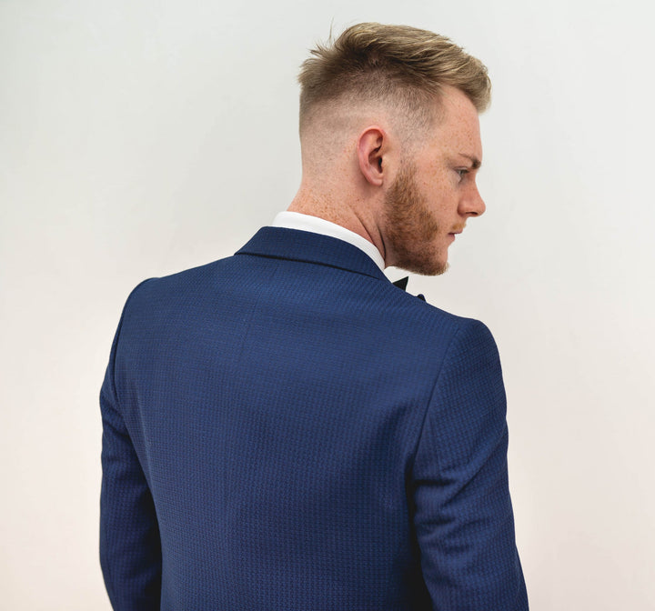 Navy Tuxedo With Contrasting Lapel